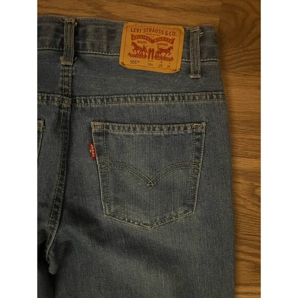 Levi's 505 Jeans Boys 10 Husky 30x26 Medium Wash Regular Fit Straight Leg - Picture 7 of 9